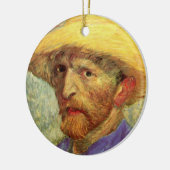 Vincent van Gogh Self Portret met Pet Keramisch Ornament (Links)