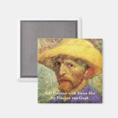 Vincent van Gogh Self Portret met Pet Magneet (Voorkant / Achterkant)