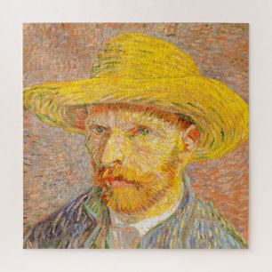 Vincent Van Gogh Self Portret met Strw Pet Art Legpuzzel