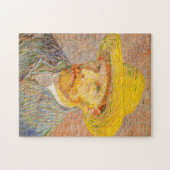 Vincent Van Gogh Self Portret met Strw Pet Art Legpuzzel (Horizontaal)