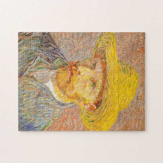 Vincent Van Gogh Self Portret met Strw Pet Art Legpuzzel (Horizontaal)