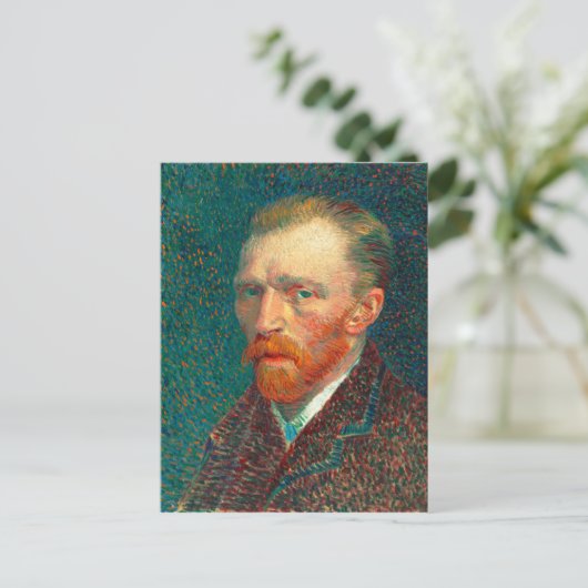 Vincent Van Gogh Self Portret met Suit Fine Art Briefkaart (Staand voorkant)
