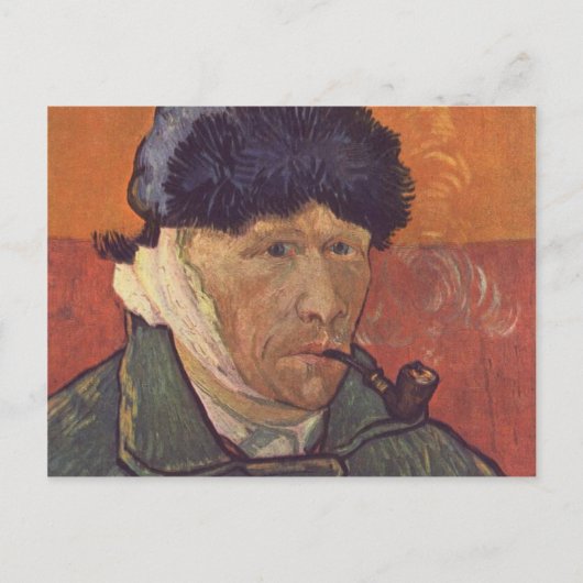 Vincent Van Gogh - Self Portret with Bandaged Ear Briefkaart (Voorkant)