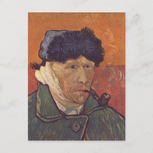 Vincent Van Gogh - Self Portret with Bandaged Ear Briefkaart (Voorkant)