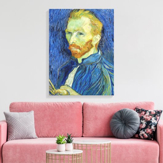 Vincent van Gogh - Self Portret with Palette Canvas Afdruk (Insitu (Woonkamer))