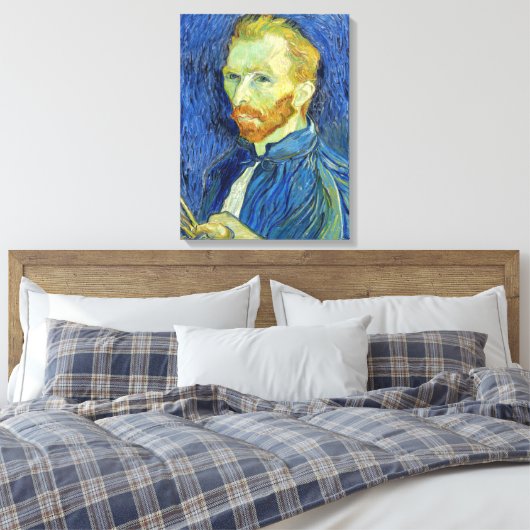 Vincent van Gogh - Self Portret with Palette Canvas Afdruk (Insitu (Slaapkamer))