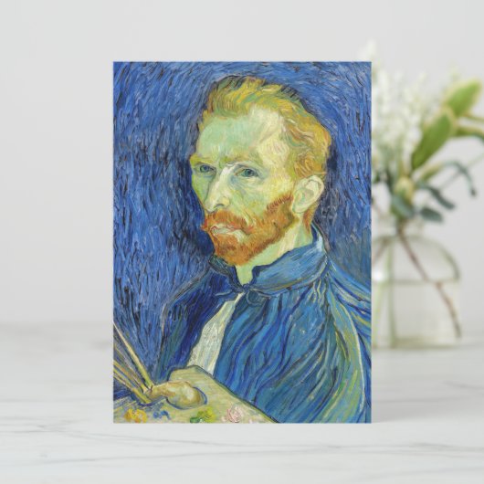 Vincent van Gogh - Self Portret with Palette Kaart (Staand voorkant)