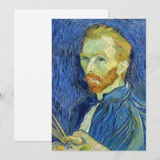 Vincent van Gogh - Self Portret with Palette Kaart (Voorkant / Achterkant)