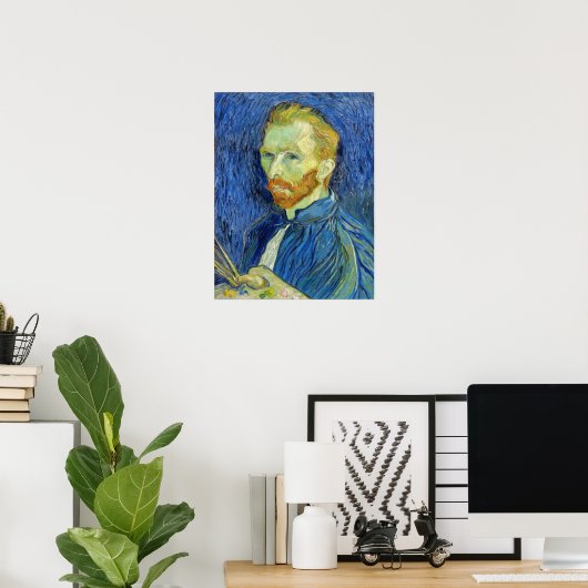 Vincent van Gogh - Self Portret with Palette Poster (Thuiskantoor)