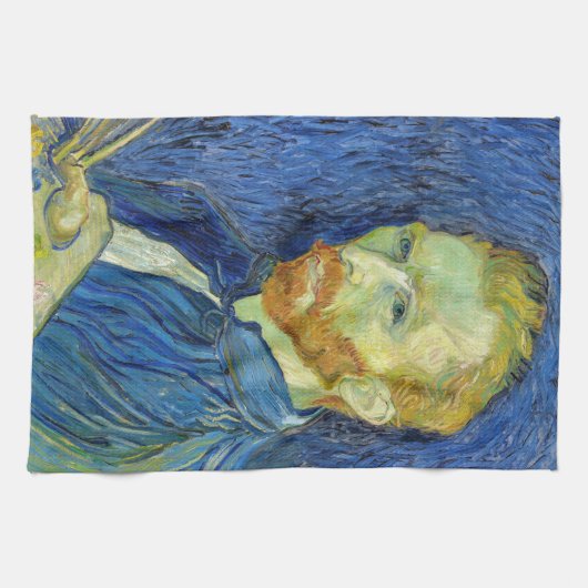 Vincent van Gogh - Self Portret with Palette Theedoek (Horizontaal)