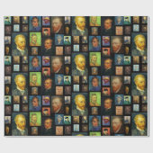 Vincent van Gogh Selfies Collage Cadeau Cadeaupapier (Vlak)
