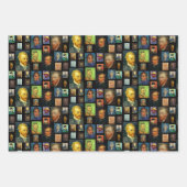 Vincent van Gogh Selfies Collage Cadeau Inpakpapier Vel (Voorkant 2)