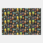 Vincent van Gogh Selfies Collage Gift Inpakpapier Vel (Voorkant)