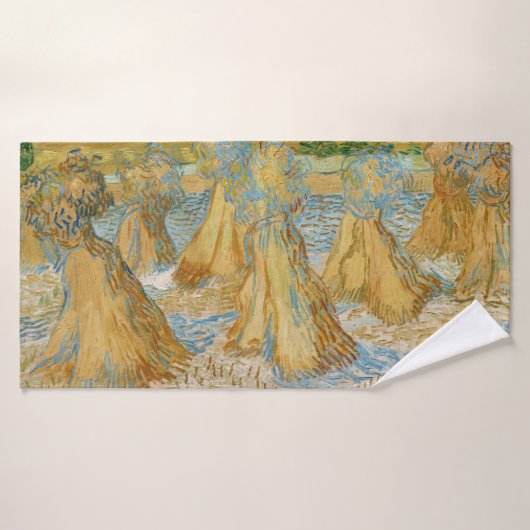 Vincent van Gogh - Sheaves of Wheat Bad Handdoek (Badhanddoek)