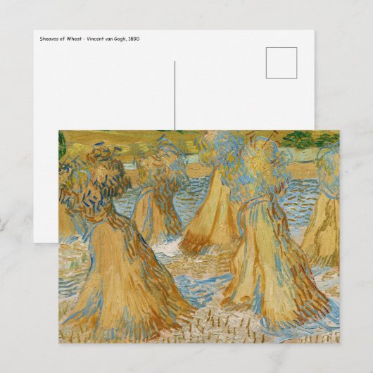 Vincent van Gogh - Sheaves of Wheat Briefkaart (Voorkant / Achterkant)