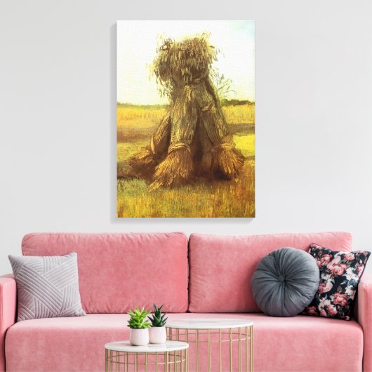 Vincent van Gogh - Sheaves of Wheat Canvas Afdruk (Insitu (Woonkamer))