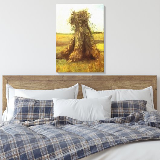 Vincent van Gogh - Sheaves of Wheat Canvas Afdruk (Insitu (Slaapkamer))