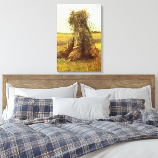 Vincent van Gogh - Sheaves of Wheat Canvas Afdruk (Insitu (Slaapkamer))