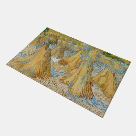 Vincent van Gogh - Sheaves of Wheat Deurmat (Schuin)