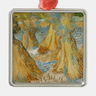Vincent van Gogh - Sheaves of Wheat Metalen Ornament