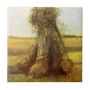 Vincent van Gogh - Sheaves of Wheat Tegeltje