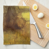 Vincent van Gogh - Sheaves of Wheat Theedoek (Quarter Fold)