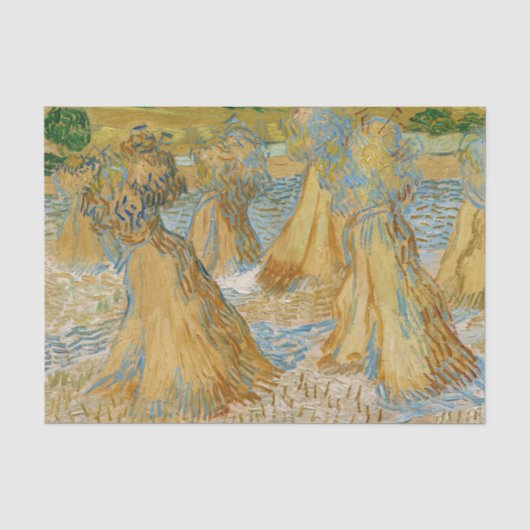 Vincent van Gogh - Sheaves of Wheat Tissuepapier (Voorkant)