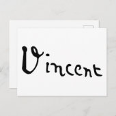 Vincent Van Gogh Signature Briefkaart (Voorkant / Achterkant)