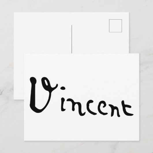 Vincent Van Gogh Signature Briefkaart (Voorkant / Achterkant)