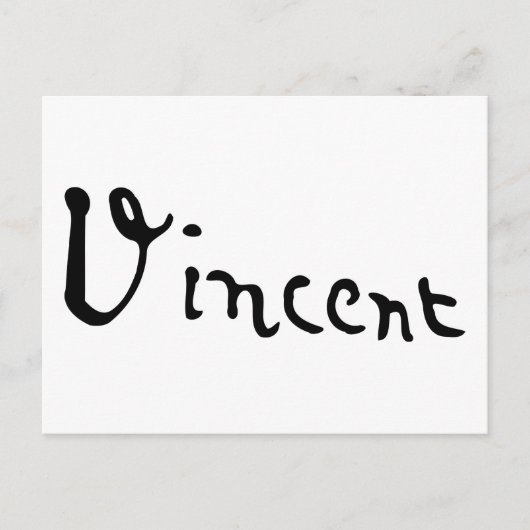 Vincent Van Gogh Signature Briefkaart (Voorkant)