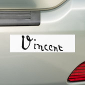 Vincent Van Gogh Signature Bumpersticker (Op auto)