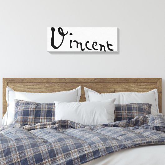 Vincent Van Gogh Signature Canvas Afdruk (Insitu (Slaapkamer))