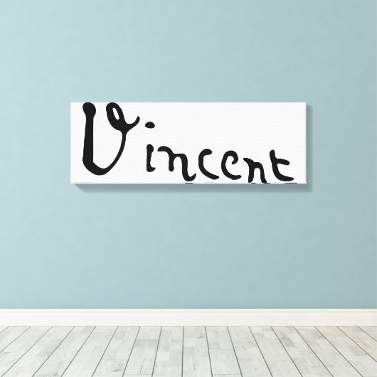 Vincent Van Gogh Signature Canvas Afdruk (Insitu (Houten vloer))