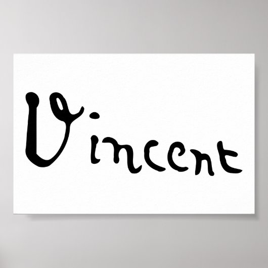 Vincent Van Gogh Signature Poster (Voorkant)