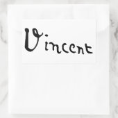 Vincent Van Gogh Signature Rechthoekige Sticker (Tas)