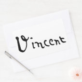 Vincent Van Gogh Signature Rechthoekige Sticker (Envelop)