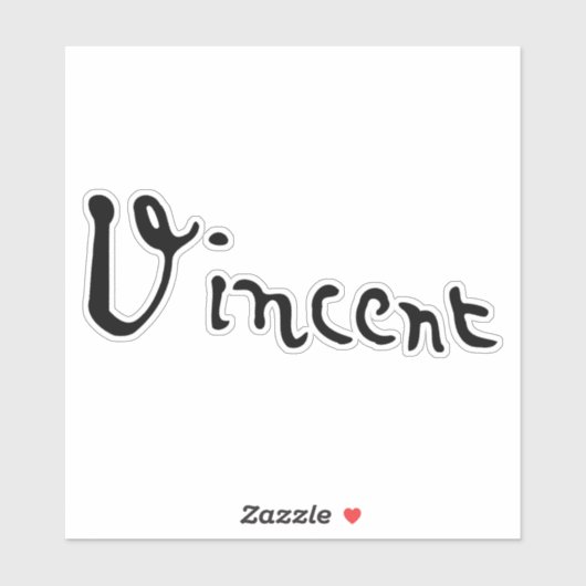 Vincent Van Gogh Signature Sticker (Vel)