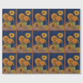 Vincent van Gogh Six Sunflower Fine Art GalleryHD Cadeaupapier (Vlak)