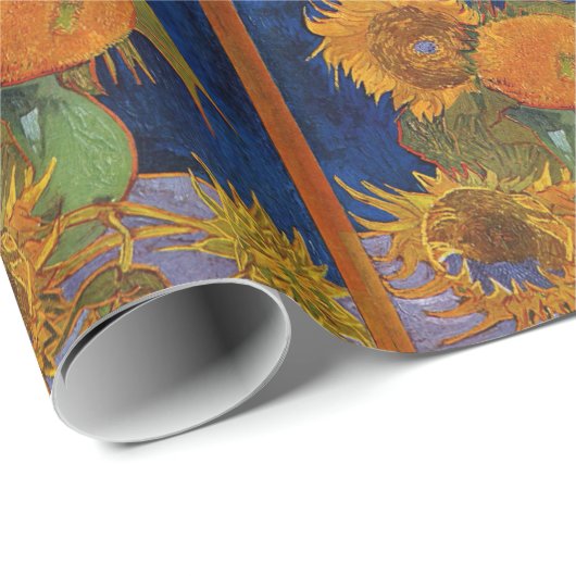 Vincent van Gogh Six Sunflower Fine Art GalleryHD Cadeaupapier (Rol Hoek)