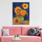 Vincent van Gogh Six Sunflower Fine Art GalleryHD Canvas Afdruk (Insitu (Woonkamer))