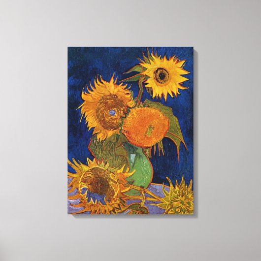 Vincent van Gogh Six Sunflower Fine Art GalleryHD Canvas Afdruk (Voorkant)