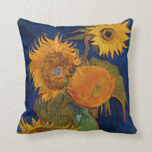Vincent van Gogh Six Sunflower GalleryHD Fine Art Kussen