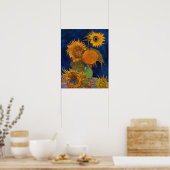 Vincent van Gogh Six Sunflower GalleryHD Fine Art Poster (Keuken)