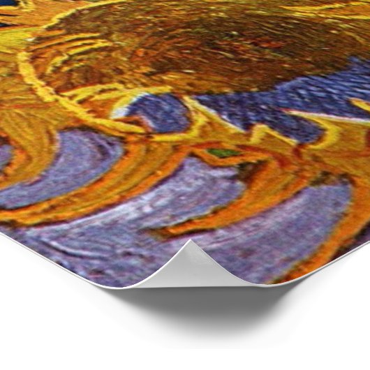 Vincent van Gogh Six Sunflower GalleryHD Fine Art Poster (Hoek)