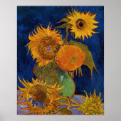 Vincent van Gogh Six Sunflower GalleryHD Fine Art Poster (Voorkant)