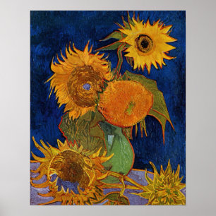 Vincent van Gogh Six Sunflower GalleryHD Fine Art Poster