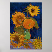 Vincent van Gogh Six Sunflower GalleryHD Fine Art Poster (Voorkant)