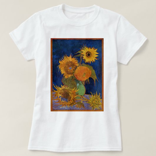 Vincent van Gogh Six Sunflower GalleryHD Fine Art T-shirt (Design voorkant)
