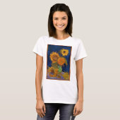Vincent van Gogh Six Sunflower GalleryHD Fine Art T-shirt (Voorkant volledig)