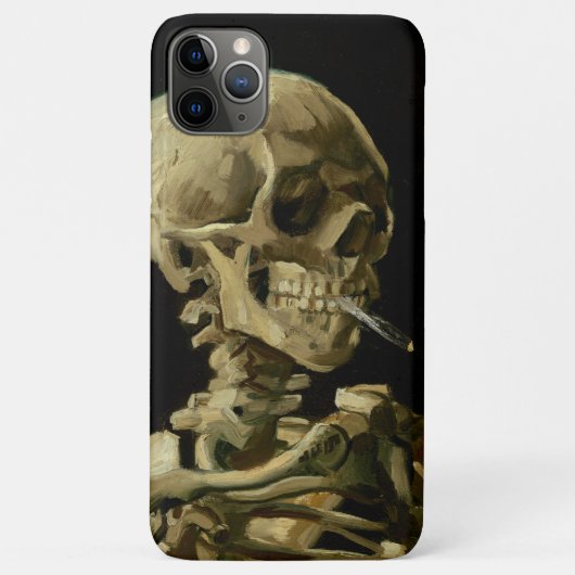 Vincent Van Gogh Skeleton met een brandende sigare Case-Mate iPhone Case (Achterkant)